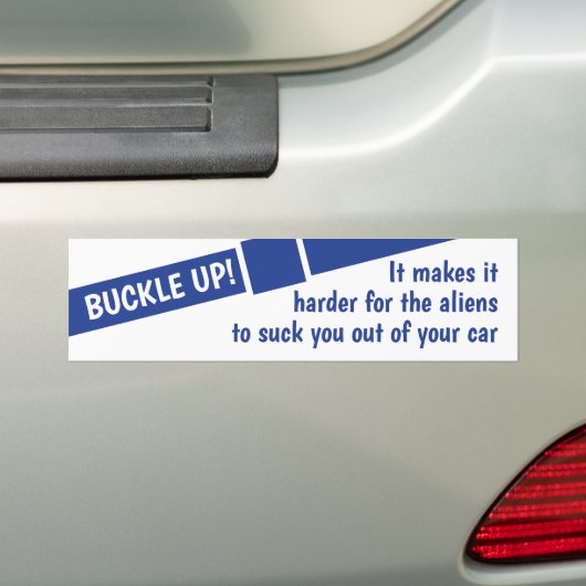 Aliens gaan je opsluiten. bumpersticker (Op auto)