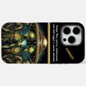 Aliens Gather beroemd gemaakt door Golden Spaceshi Case-Mate iPhone Case (Achterkant (horizontaal))