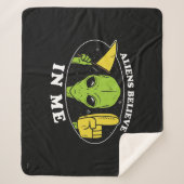 Aliens geloven in mij sherpa deken (Voorkant)