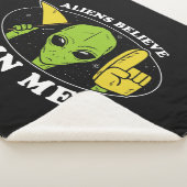 Aliens geloven in mij sherpa deken (3/4)