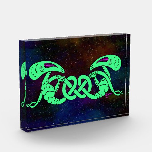 Aliens getwijnd (Aliens en Keltische Knot) Fotoblokken (Links)