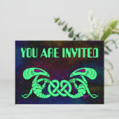 Aliens getwijnd (Aliens en Keltische Knot) Kaart (Staand voorkant)