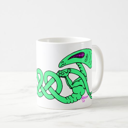 Aliens getwijnd (Aliens en Keltische Knot) Koffiemok (Voorkant rechts)