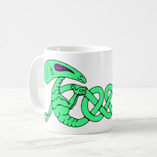 Aliens getwijnd (Aliens en Keltische Knot) Koffiemok (Voorkant links)