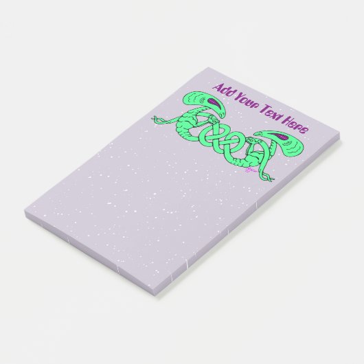 Aliens getwijnd (Aliens en Keltische Knot) Post-it® Notes (Schuin)