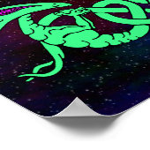 Aliens getwijnd (Aliens en Keltische Knot) Poster (Hoek)