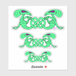Aliens getwijnd (Aliens en Keltische Knot) Sticker
