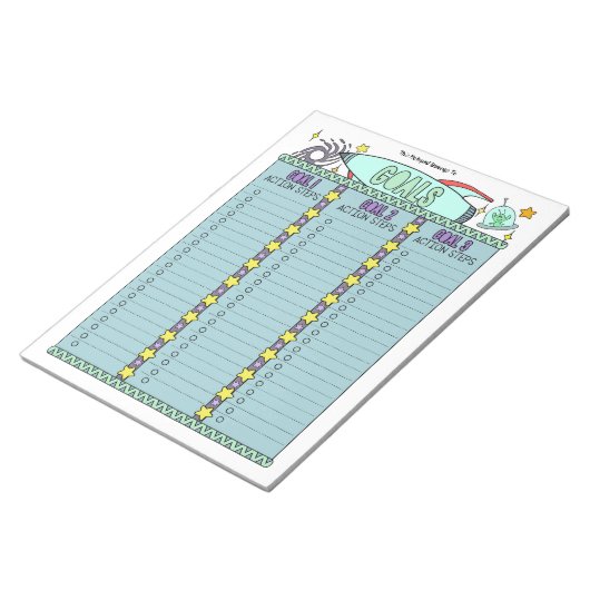 Aliens Goal Planner Aangepast Notitieblok (Schuin)