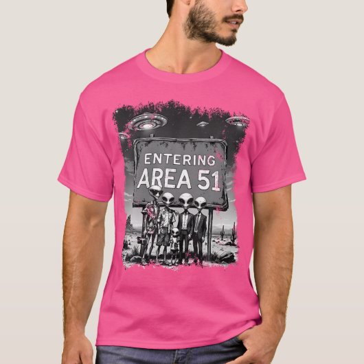 Aliens Group Foto invoeren Area 51 Funny UFO UAP T-shirt (Voorkant)