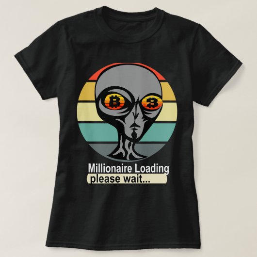 Aliens Head Cryptocurrency Trader Futures Funny Bi T-shirt (Design voorkant)