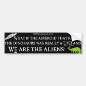 Aliens hebben de dinosauriaanse Bumpersticker gedo (Voorkant)