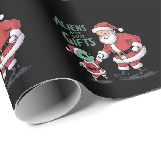 Aliens houden ook van geschenken en een grappige k cadeaupapier (Rol Hoek)