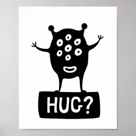 Aliens hug poster