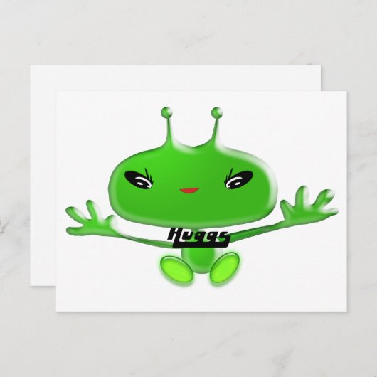 Aliens Huggs Briefkaart (Voorkant / Achterkant)