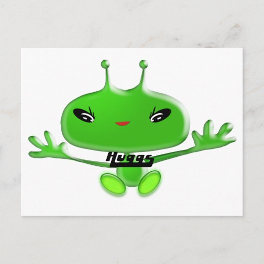 Aliens Huggs Briefkaart (Voorkant)