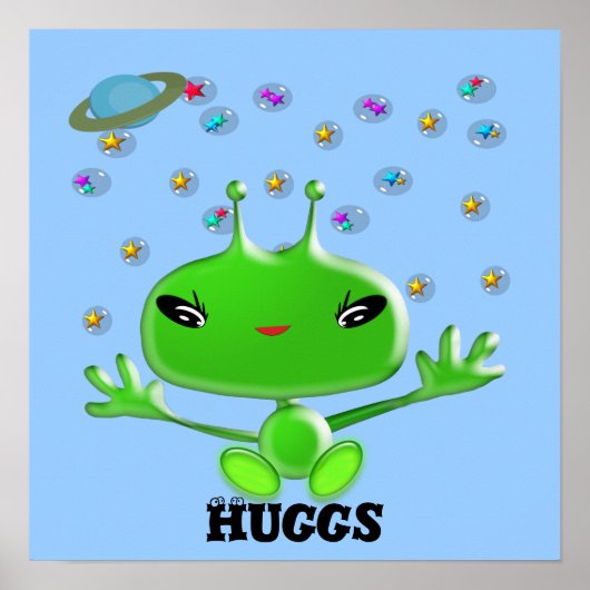 Aliens Huggs Poster (Voorkant)