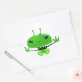 Aliens Huggs Ronde Sticker (Envelop)
