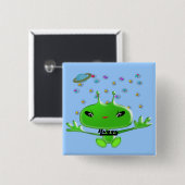 Aliens Huggs Vierkante Button 5,1 Cm (Voorkant /achterkant)