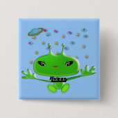 Aliens Huggs Vierkante Button 5,1 Cm (Voorkant)