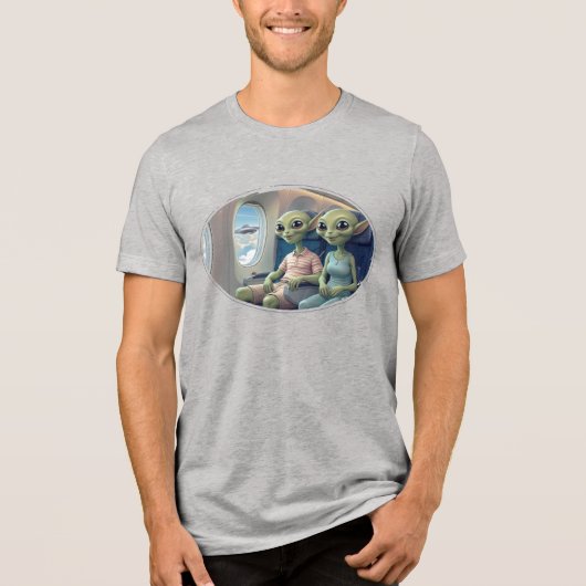 Aliens in First Class Tri-Blend Shirt (Voorkant)