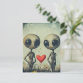 Aliens in Liefde Briefkaart (Staand voorkant)
