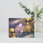 Aliens in Liefde Briefkaart (Staand voorkant)