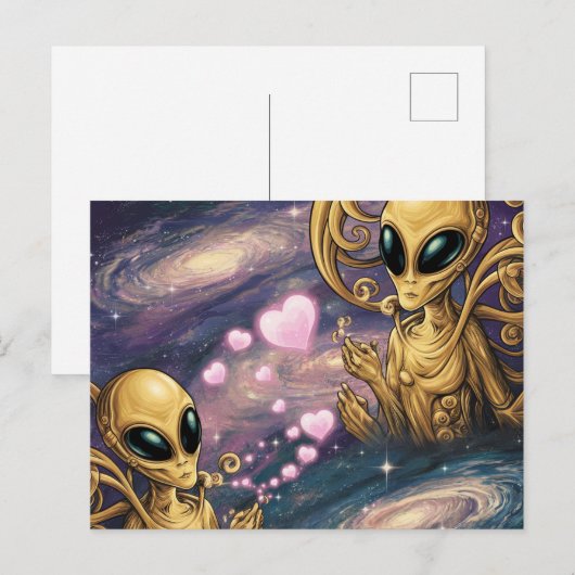 Aliens in Liefde Briefkaart (Voorkant / Achterkant)