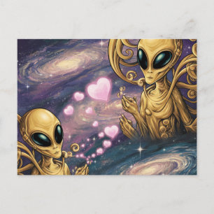 Aliens in Liefde Briefkaart