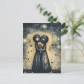 Aliens In Love Embrace In A Hug Briefkaart (Staand voorkant)