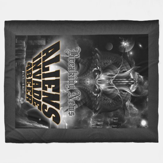 Aliens Invade 4 Beer Galaxy Attack Fleece Deken (Voorkant (Horizontaal))