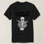 Aliens koken grappig skelet t-shirt (Design voorkant)