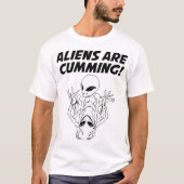 Aliens koken grappig skelet t-shirt (Voorkant)