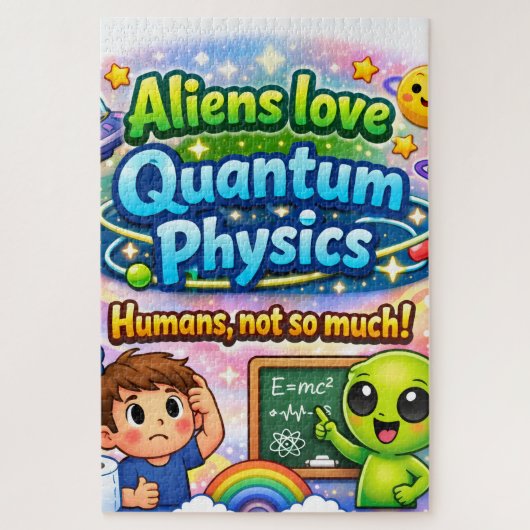 Aliens Liefhebben Quantumfysica Puzzel (Verticaal)