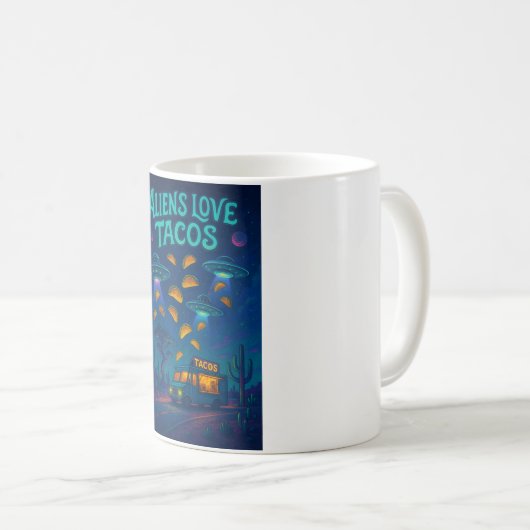 Aliens Love Tacos Koffiemok (Voorkant rechts)