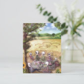 Aliens maken picknick in de krooncirkel - Briefkaa Briefkaart (Staand voorkant)