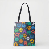 aliens met 8 bits tote bag (Voorkant)