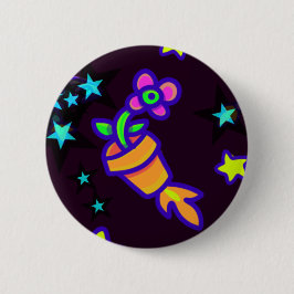 Aliens met de druppelaar in de buitenruimte ronde button 5,7 cm