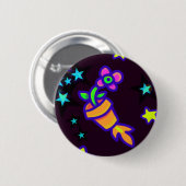 Aliens met de druppelaar in de buitenruimte ronde button 5,7 cm (Voorkant /achterkant)