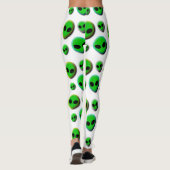 ALIENS. NEON GREEN ALIEN HOOFDKLEUREN. LEGGINGS (Achterkant)