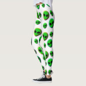 ALIENS. NEON GREEN ALIEN HOOFDKLEUREN. LEGGINGS (Links)