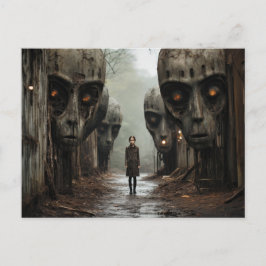 Aliens Next Door: Meisje Met Hoofden Briefkaart