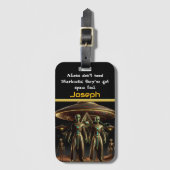 Aliens onderzoeken geheimen van Area 51 Bagagelabel (Voorkant (verticaal))