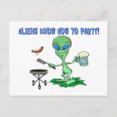 Aliens-partij Briefkaart (Voorkant)