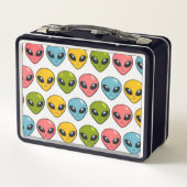 Aliens Patroon Metalen Lunchbox (Achterkant)
