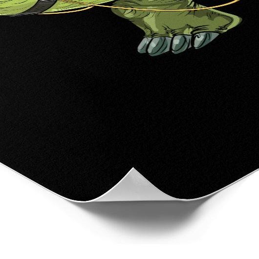 Aliens Riding Turtle Poster (Hoek)