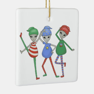 Aliens rock voor Kerstmis #1 Keramisch Ornament