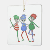 Aliens rock voor Kerstmis #1 Keramisch Ornament (Links)