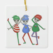 Aliens rock voor Kerstmis #1 Keramisch Ornament (Voorkant)