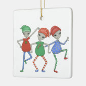 Aliens rock voor Kerstmis #2 Keramisch Ornament (Links)