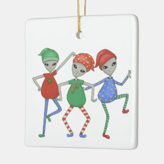Aliens rock voor Kerstmis #2 Keramisch Ornament